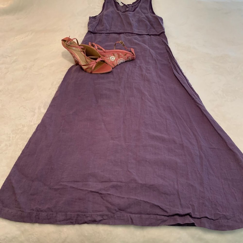 Cut Loose Orchid** Purple Linen Maxi Dress Size M